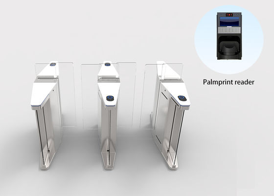 Λευκή μαρμάρινη πύλη ελέγχου πρόσβασης με στρογγυλό γυαλί 1500*300*980