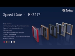 Σύγχρονο στυλ ολοκληρωμένο σχεδιασμό γύρισμα ασφαλείας ταχύτητα πόρτες από ανοξείδωτο χάλυβα swing gatefor office